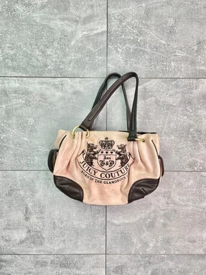 Bolso de Mano Juicy Couture Vintage Daydreamer Scottie Dogs Terciopelo Rosa Foto 1 de 4