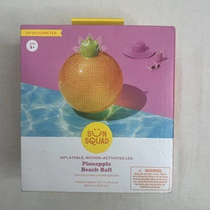 Sun Squad Pineapple Light Up Aufblasbarer Strandball Bewegungsaktiviert LED - Bild 1 von 4