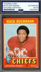 Buck Buchanan PSA DNA Vintage Signed 1971 Topps Autograph - Picture 1 of 1