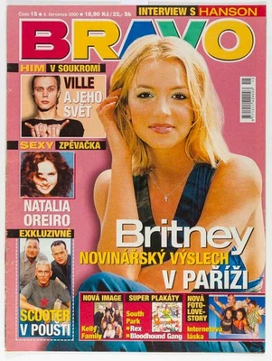 Britney Spears Ville Valo Him Natalia Oreiro Rare Czech magazine BRAVO July 2000 - Image 1 of 4