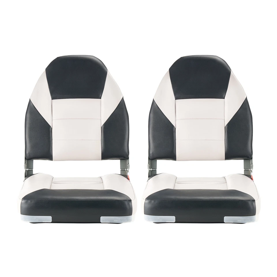 2-Pack Boat Seats High Back Folding Fishing Boat Seat Sponge Padding Chair - Image 1 of 4