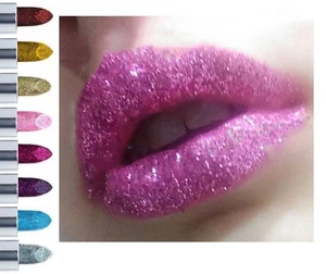 Diamond Glitter Lipstick Hydrating Sparkling Non Stick Waterproof Long Lasting - Picture 1 of 6
