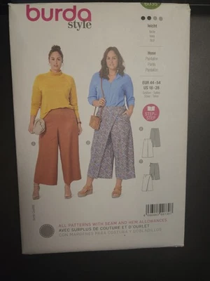 Burda Style 6035 Easy Semi-Fitted Pants Misses' 18-28 Pattern Uncut - Image 1 of 3