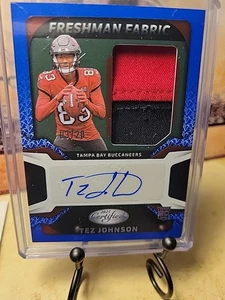 2025 Panini Certified - Tez Johnson Freshman Fabric Rookie Patch Auto /20 SSP RC - Picture 1 of 2