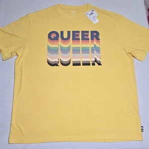 American Eagle Outfitters LGBTQ+ GAY PRIDE T-Shirt Rainbow Queer Large gelb - Bild 1 von 7