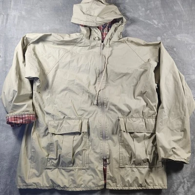 Chaqueta de lluvia vintage Misty Harbor para mujer pulida M franela a cuadros forrada aislada Foto 1 de 4