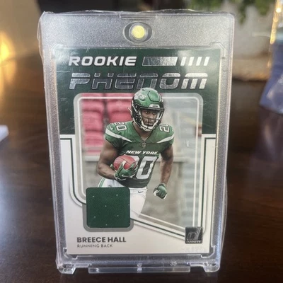 2022 Panini Donruss - Rookie Phenom Jerseys #RPJ-13 Breece Hall (MEM, RC) - Image 1 of 2