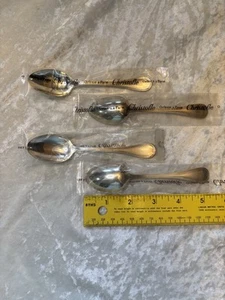 Christofle 5.5 inch silver plate teaspoons set of 4 - Picture 1 of 4