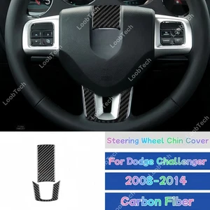 For Dodge Challenger 08-14 Steering Wheel Button Cover Trim Sticker Carbon Fiber - Picture 1 of 9