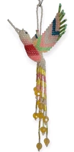 Beaded Hummingbird Ornament Hand Made  - Picture 1 of 4