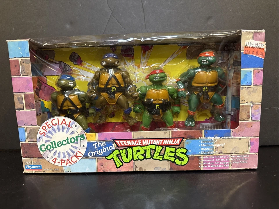 Rare SEALED 1992 TMNT Special Collectors 4-Pack New Box MIB Vintage Playmates - Image 1 of 4