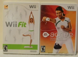 Lote de 2 Wii Entrenamiento Ejercicio Fitness Videojuegos Fit EA Entrenador Personal Activo - Imagen 1 de 4