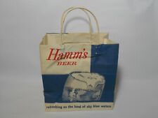 Rare Vintage Hamm's Beer Paper Bag Breweriana Advertising Alcohol 
