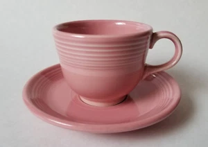Fiesta Cup & Saucer Set Rose Pink Fiestaware - Picture 1 of 7
