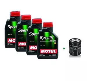 Set 4 Lt Aceite MOTUL Específicos Gnc 5W40 + Filtro para Fiat 500 Panda Punto - Imagen 1 de 1