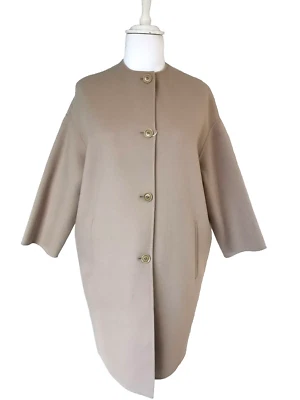 🌟 Abrigo MAX MARA Beige en LANA VIRGEN US 10_ It44_ De40_ Gb12_ Fr42 Foto 1 de 4