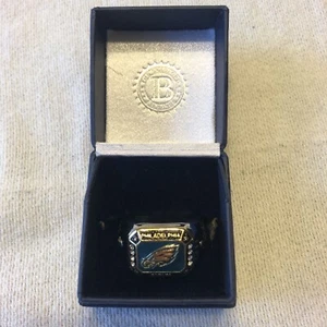 NFL Phila. Eagles Engraved Authenticated Super Bowl LII Fan Ring. Size 12-13 NIB - Picture 1 of 10