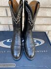 WOMENS LUCCHESE BLACK OSTRICH COWBOY WESTERN BOOTS ROPERS 6.5 B USA MADE