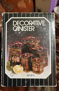 JUEGO DE 5 LATAS TEMA ASIÁTICO NUEVO EN CAJA DE COLECCIÓN NUEVO EN CAJA - Imagen 1 de 5