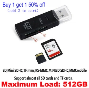 USB 3.0 High Speed Card Reader Adapter for Micro SD SDXC TF T-Flash Memory Card - Picture 1 of 5