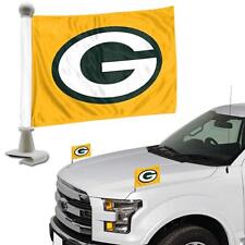 Green Bay Packers 2-pack Ambassador Style Auto Flag Car Banner Set Football