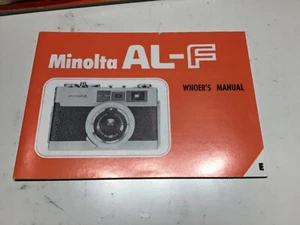 Mode d'emploi Minolta AL-F en Anglais - Photo 1 sur 1