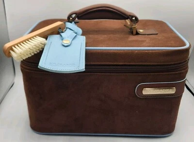 Murano Truffle Brown Suede Cosmetics Vanity Case Bag Travel Luggage New NWT - Image 1 of 4
