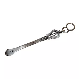 Médecine : ancien abaisse-langue de médecin en argent / XIXème siècle - Afbeelding 1 van 9