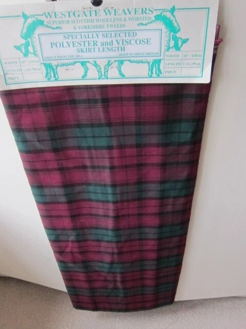 Falda escocesa escocesa a cuadros escocesa longitud Westgate tejedores hecha en Gran Bretaña Foto 1 de 4