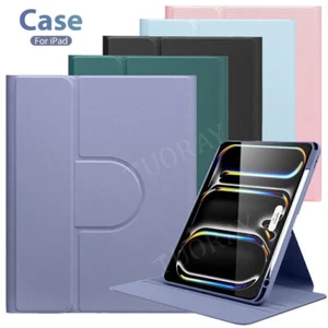 360 Rotate Leather Stand Case Cover For iPad 7/8/9th 10th Gen Air 4 5 6 Pro 11 - Picture 1 of 29