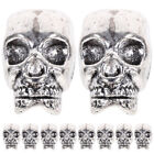 Gothic Style 10pcs Skull Bead Pendants for DIY Jewelry Making