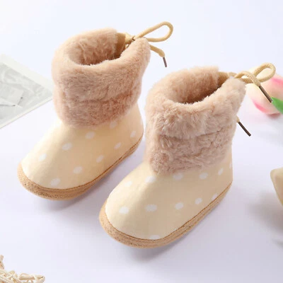 Baby Girl Boy Snow Boots Winter Booties Infant Toddler Newborn Crib Shoes - Image 1 of 4