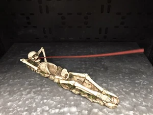 Veronese White Lounging Skeleton Incense Burner skulls mythical fantasy NOS  - Picture 1 of 4