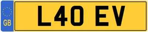 EV 4 OEV 40 FORTY INITIALEN privates gepflegtes Kennzeichen  - Bild 1 von 1