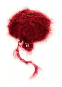 Fuzzy Wool Blend Yarn - Cranberry Red - Worsted/Aran - Picture 1 of 1