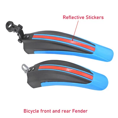 Mountain Bike Fender Bicycle Cycling Front Rear Mud Guards Mudguard Adjustable A - Image 1 of 3