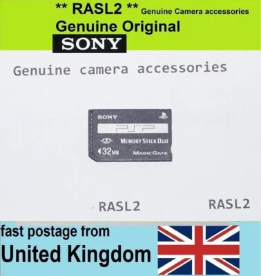 Sony MemoryStick Duo 32MB PSP MagicGate Phone/ Camera/ Bravia / VAIO/ PSP PSPM32 - Image 1 of 2