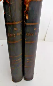 Literary Digest De Luxe Bound Edition magazine Full Year 2 Volumes Antique 1908 - Picture 1 of 16