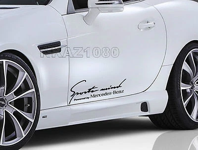 Sports mind Mercedes Benz Vinyl Decal Sport Racing sticker emblem logo BLACK - Image 1 of 2