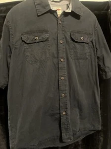 Camicia Wrangler Authentics 2 tasche taglia M da uomo nera maniche corte casual/lavoro - Foto 1 di 7