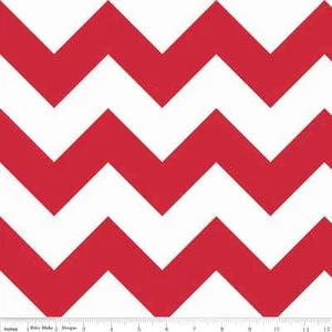 Chevron Red Large Chevron for Riley Blake, 1/2 yard 100% cotton fabric - Picture 1 of 1