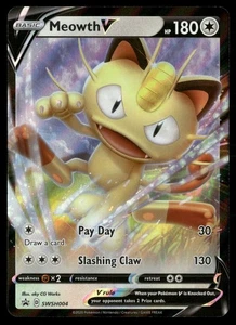 Meowth V Promo SWSH: Sword & Shield Promo Cards SWSH004 - Picture 1 of 2