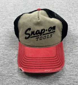 Snap On Tools Hat Mens One Size Snap Back Distressed Style Trucker NEW - Picture 1 of 6