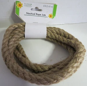 Floral Garden Decorative Nautical Rope Jute 8ft 2.43m - Picture 1 of 5