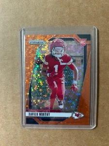 Xavier Worthy 2024 Panini Prizm Orange Disco Prizm- #399 Chiefs RC - Picture 1 of 2