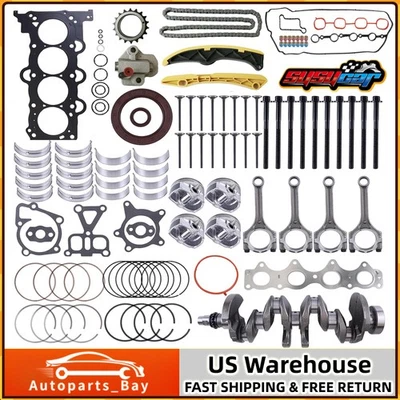 Kit de revisión de reconstrucción de motor G4FD 1,6 L apto para Hyundai Accent Kia Rio Soul 2012-2017 Foto 1 de 4