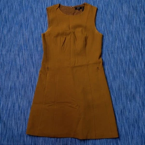 Theory Womens Sleeveless A Line Dress Women's Size 8 Helaina Pioneer Brown USA - Picture 1 of 13