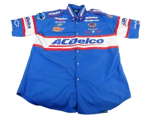 Camicia Dale Earnhardt Jr autografata 98 NASCAR gara usata AC Delco Pit Crew senza certificato di autenticità - Foto 1 di 10