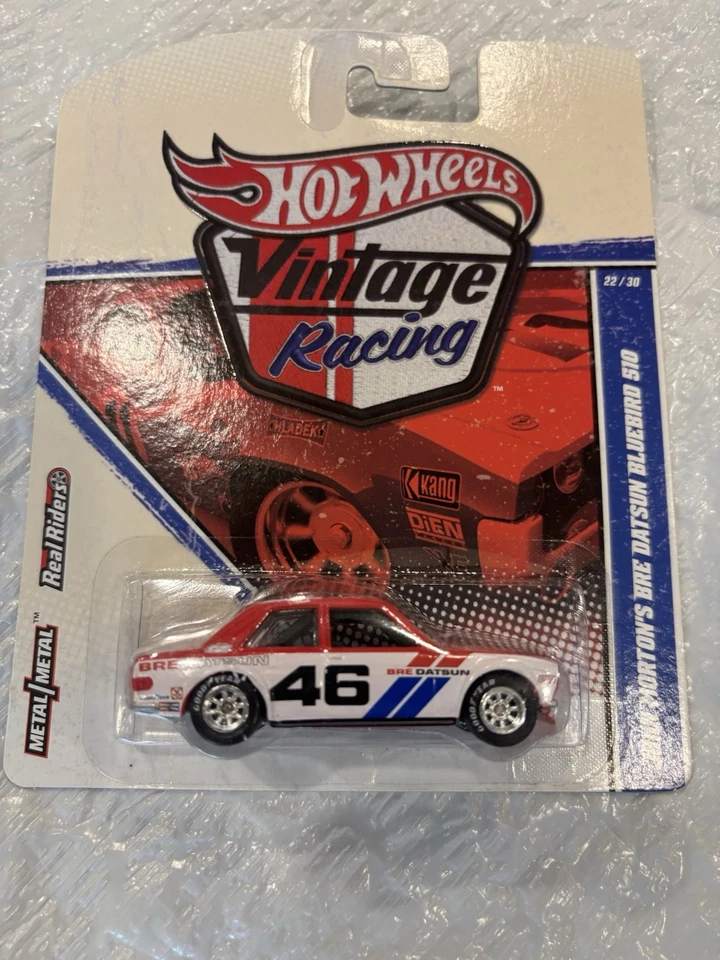Hot Wheels Vintage Racing 🏁JOHN MORTON’s BRE DATSUN 510 #46 BLUEBIRD- R/Riders - Image 1 of 4
