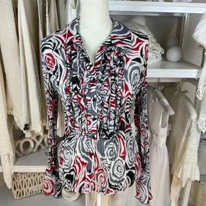 Worthington talla blusa arrugada grande, mucha elasticidad, audaz, carrera madura #4413 - Imagen 1 de 8